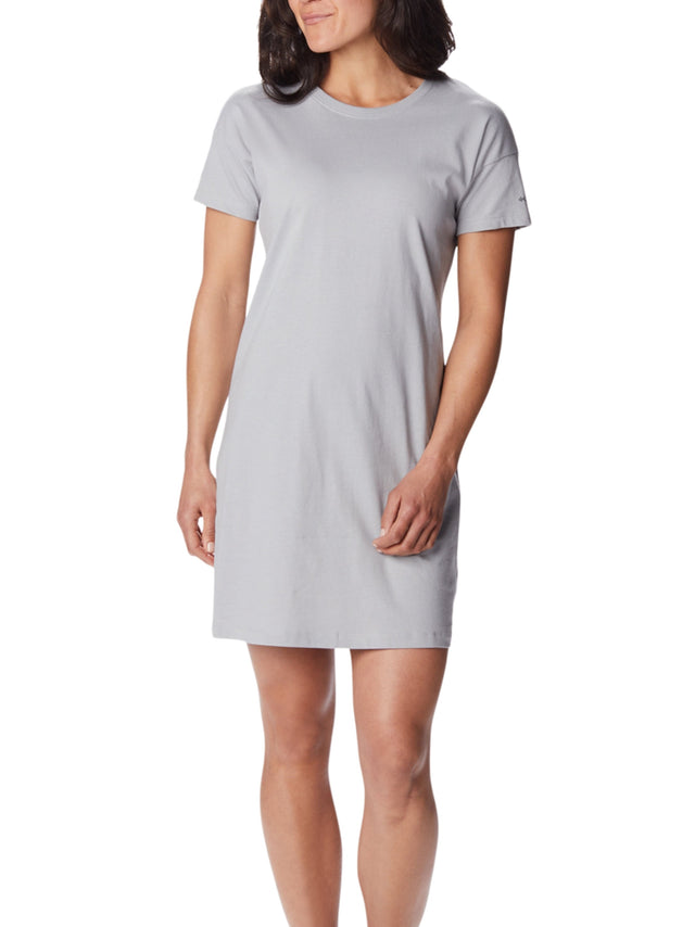 Image for Women's Plain Solid T-Shirt Dress,Light Grey