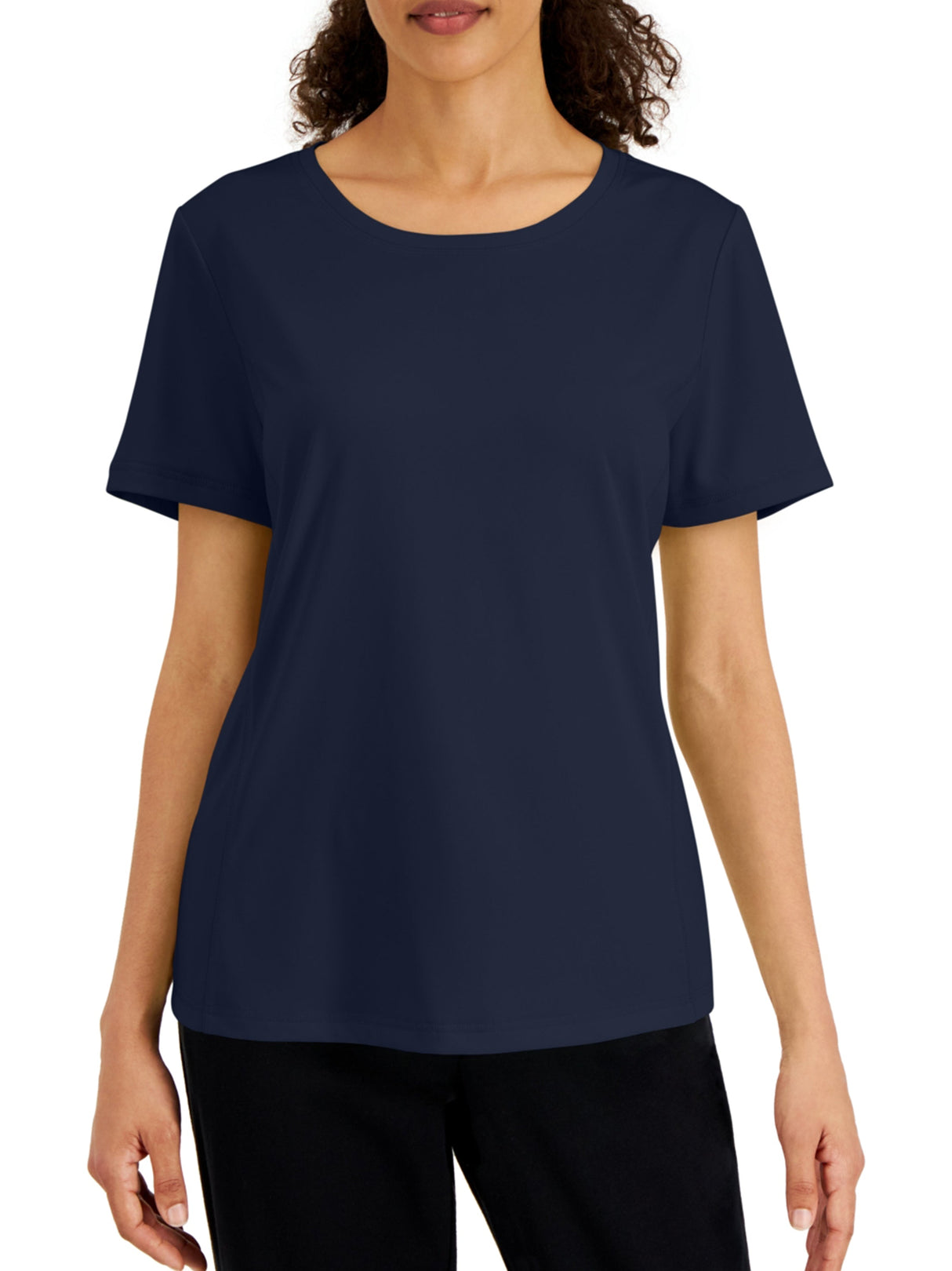 Image for Women's Plain Solid Sport T-Shirt,Navy