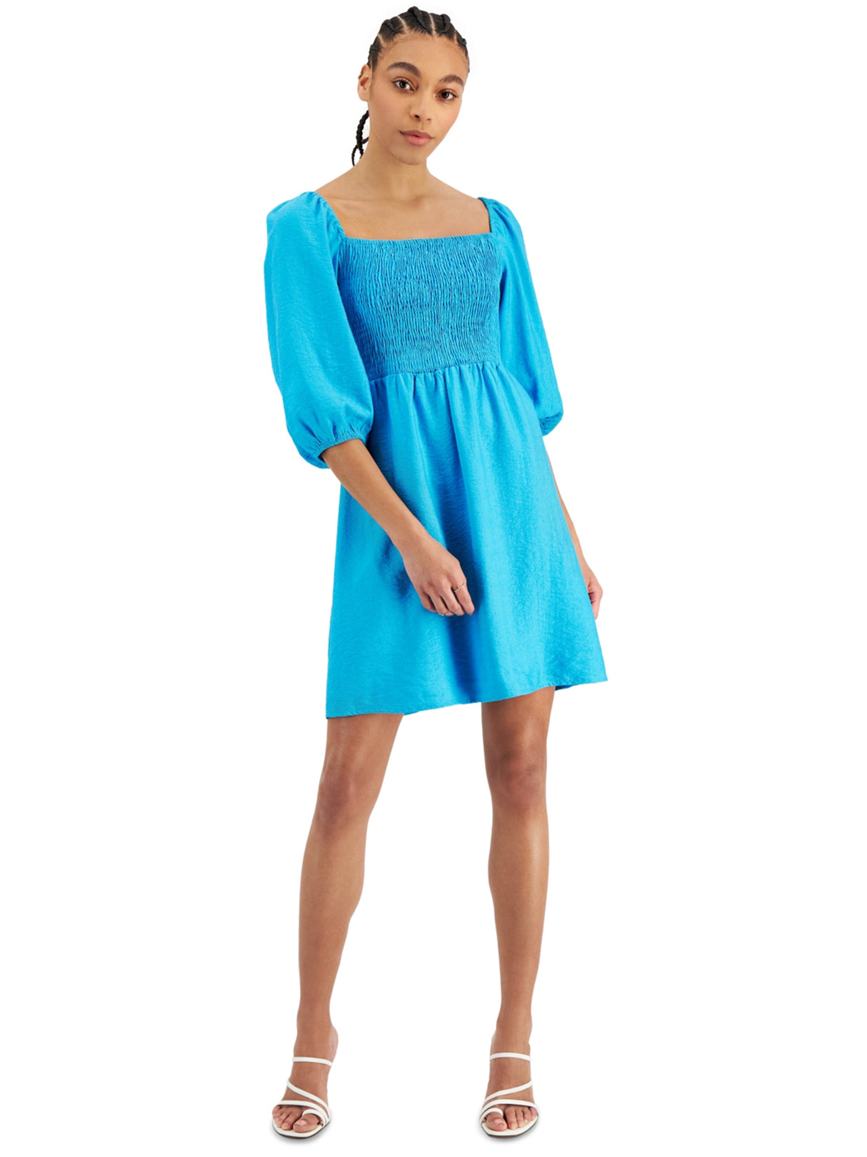 Image for Women's Smocked Shift Dress,Light Blue