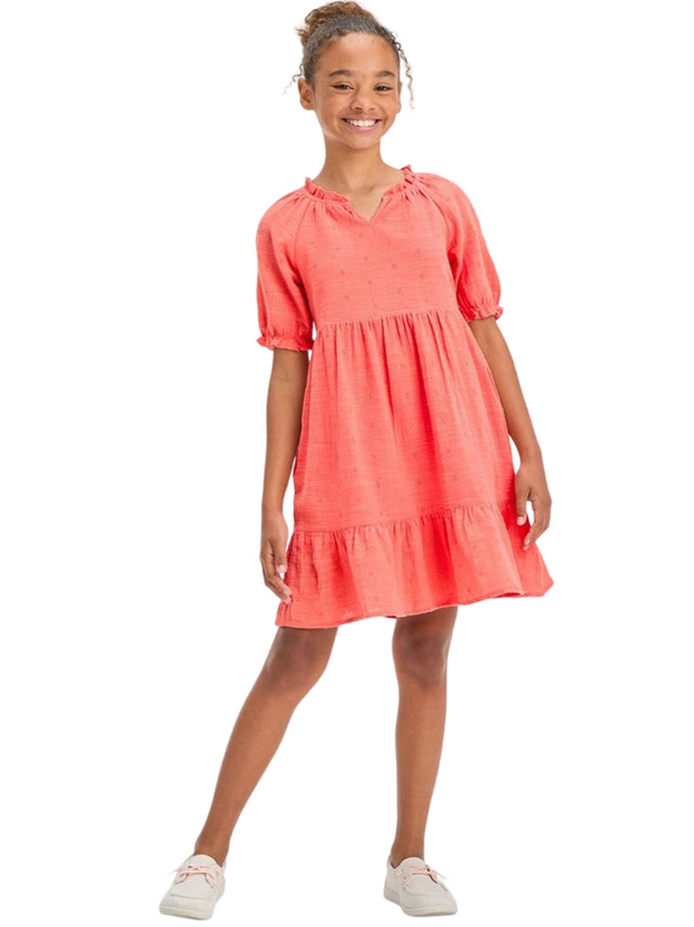 Image for Kid's Girl Eyelet Dress,Peach