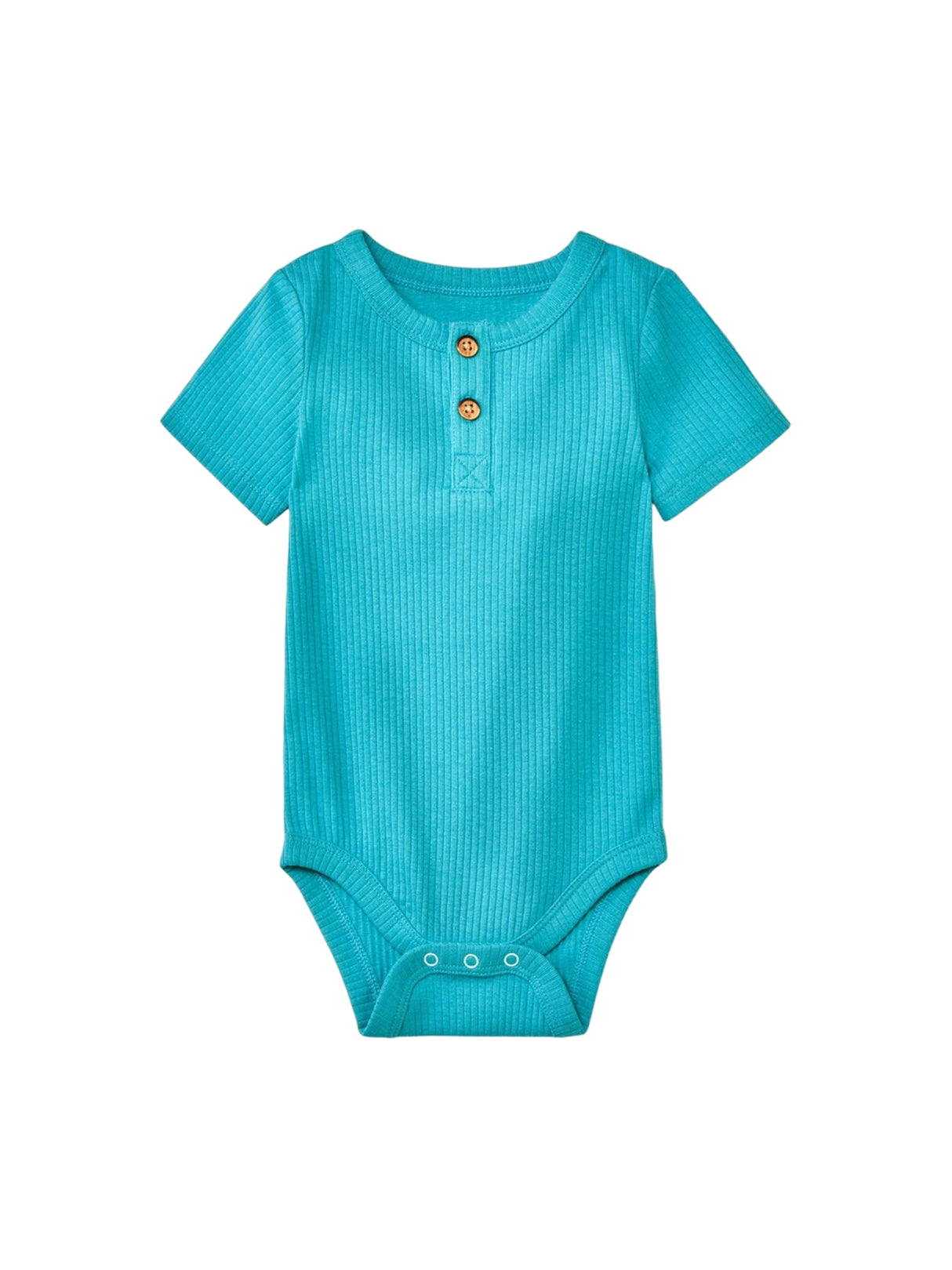 Image for Kid's Boy Ribbed Bodysuit,Turquoise