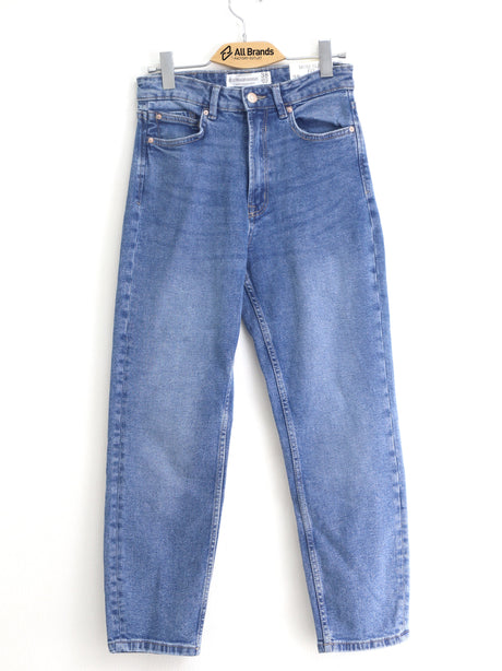 Image for Women's Washed Mom Jeans,Blue
