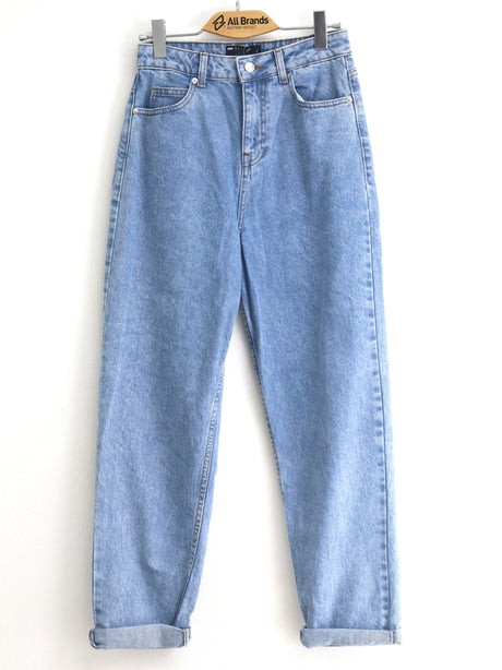 Image for Women's Washed Mom Jeans,Blue