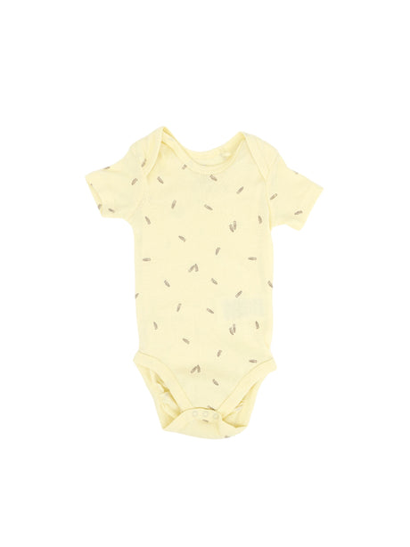 Image for Kids Girl Carrot-Print Bodysuit,Yellow
