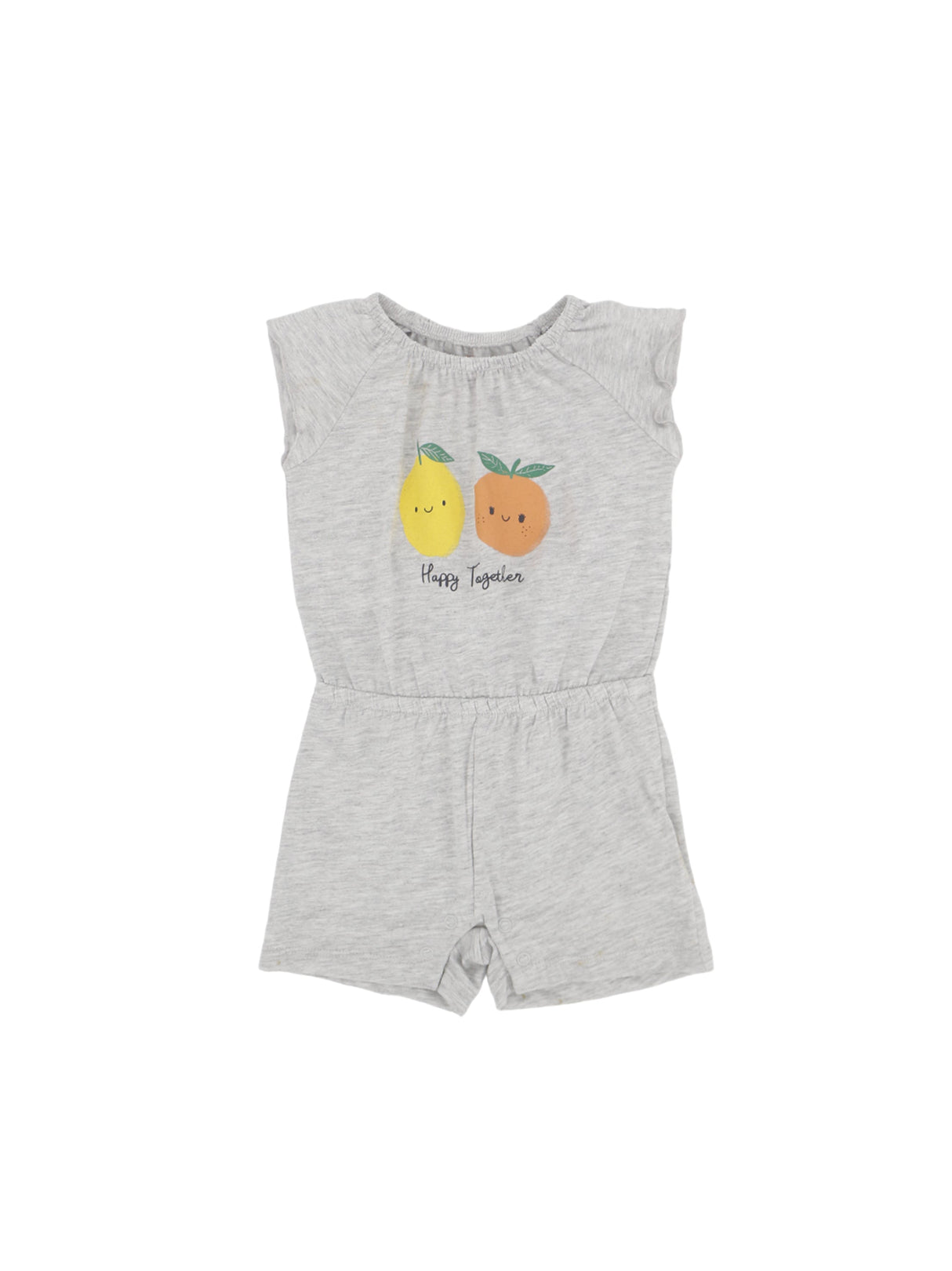 Image for Kids Girl Graphic Printed Romper,Grey