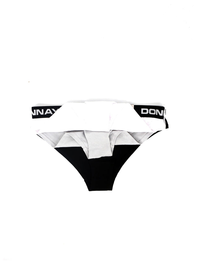 Image for Women's 3 Pack Brand Logo Printed Thong,Multi