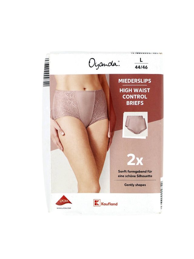 Image for Women's 2 Pack High Waist Lace Brief,Light Pink