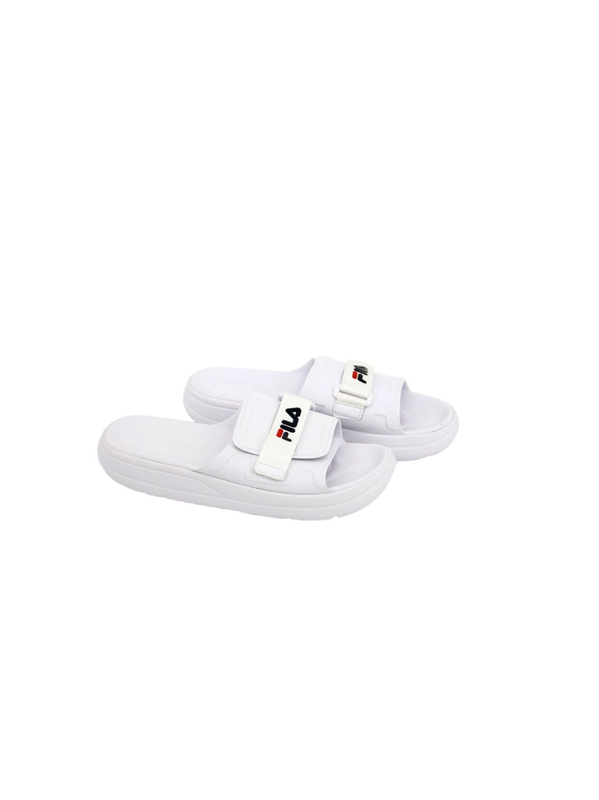 Image for Men's Brand Logo Printed Slide,White