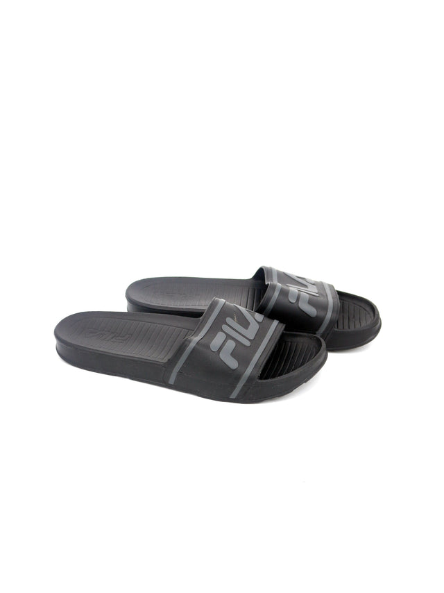 Image for Men's Brand Logo Printed Slide,Black