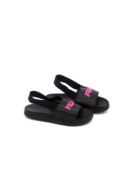 Image for Kid's Girl Brand Logo Printed Slippers,Black