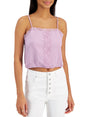 Image for Women's Lace Trim Tank Top,Light Purple