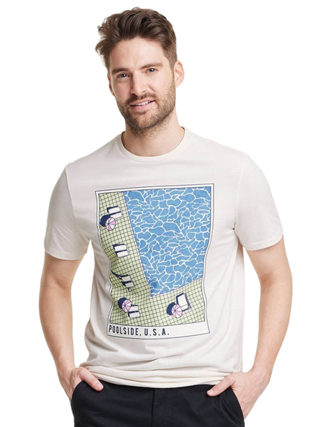 Image for Men's Graphic Printed T-Shirt,Off White