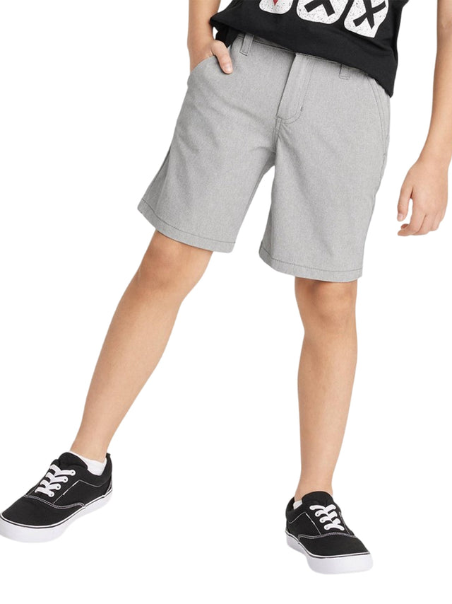 Image for Kid's Boy Plain Solid Chino Short,Light Grey