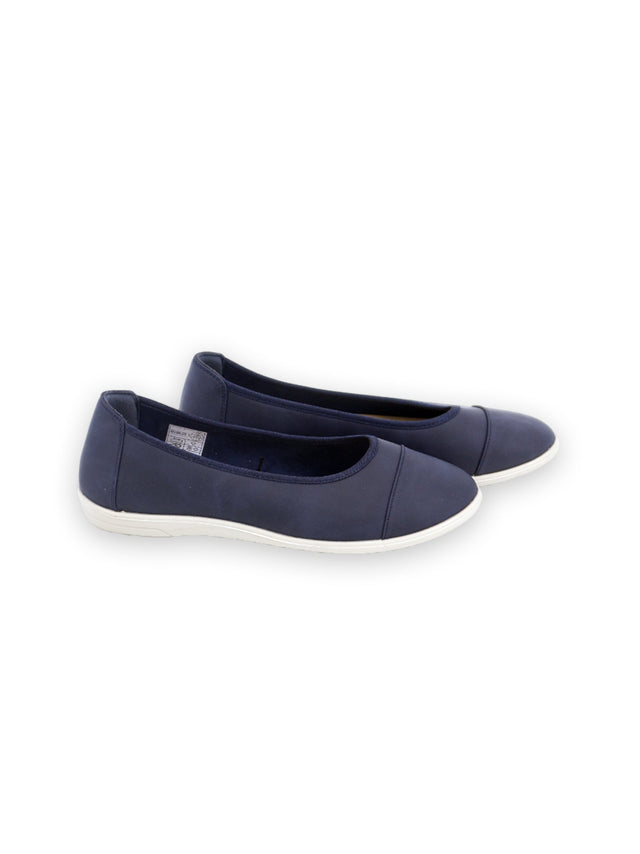 Image for Women's Plain Solid Loafers,Navy