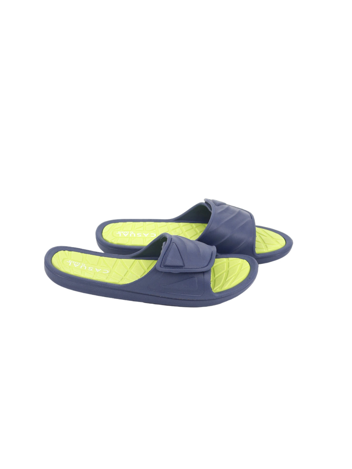 Image for Men's Plain Solid Slippers,Navy