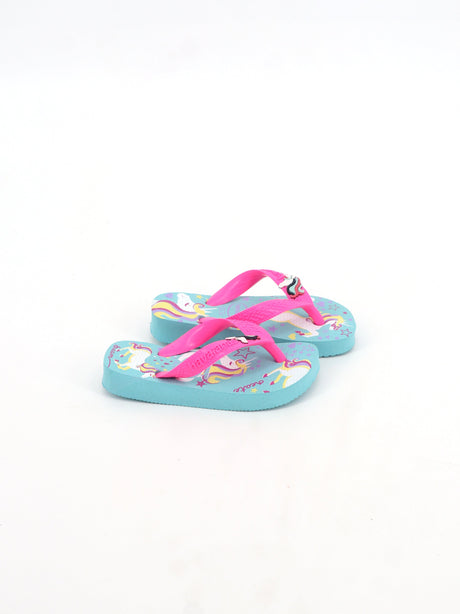 Image for Kid's Girl Graphic Printed Slippers,Pink/Light Blue