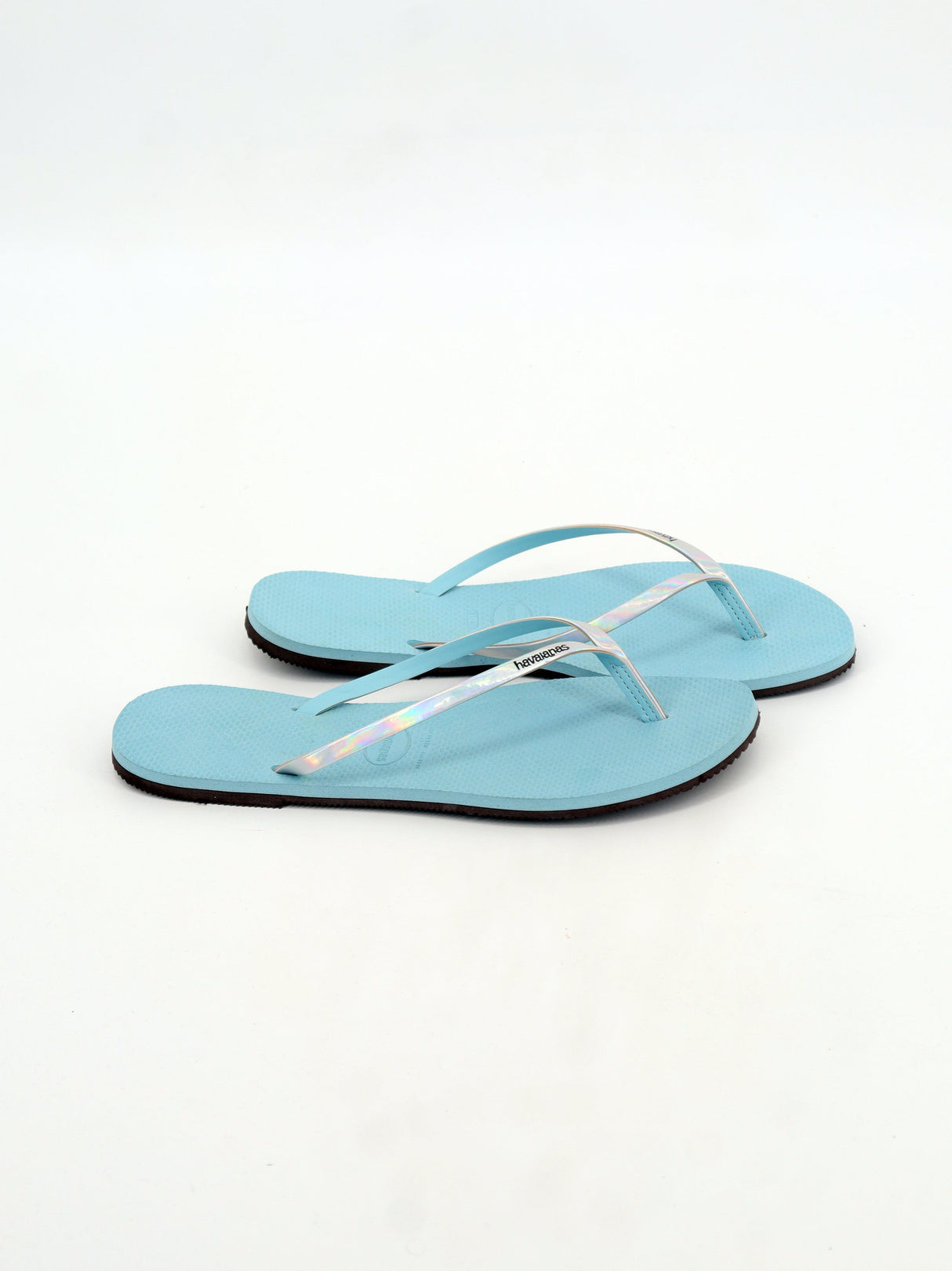 Image for Men's Brand Logo Printed Slippers,Light Blue