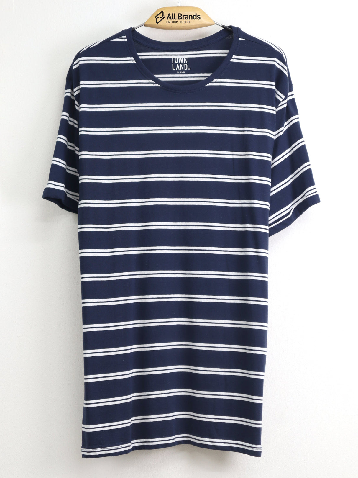 Image for Men's Striped T-Shirt,Navy/White