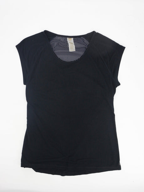 Image for Women's Open Back Plain Solid Sport Top,Black