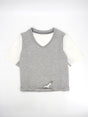Image for Women's Color Blocked Sport Top,Grey & White