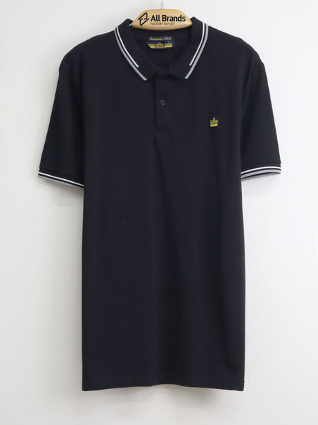 Image for Men's Brand Logo Embroidered Polo T-Shirt,Black