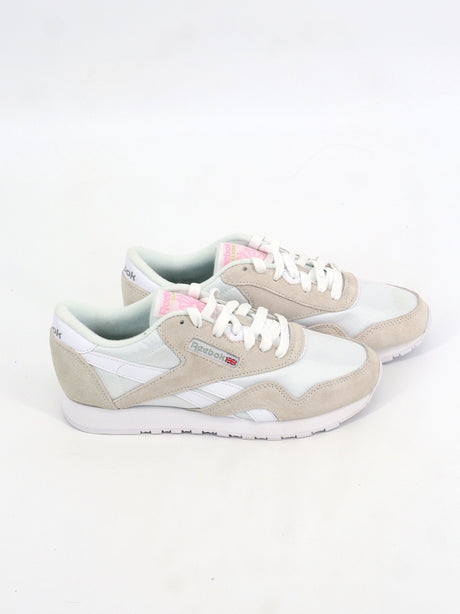 Image for Women's Brand Logo Printed Sneakers,White/Beige