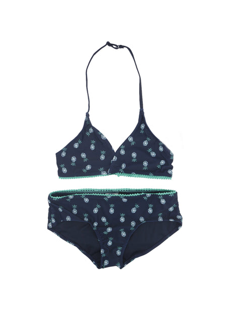Image for Kids Girl Pineapple Printed 2 Pcs Bikini Set,Navy