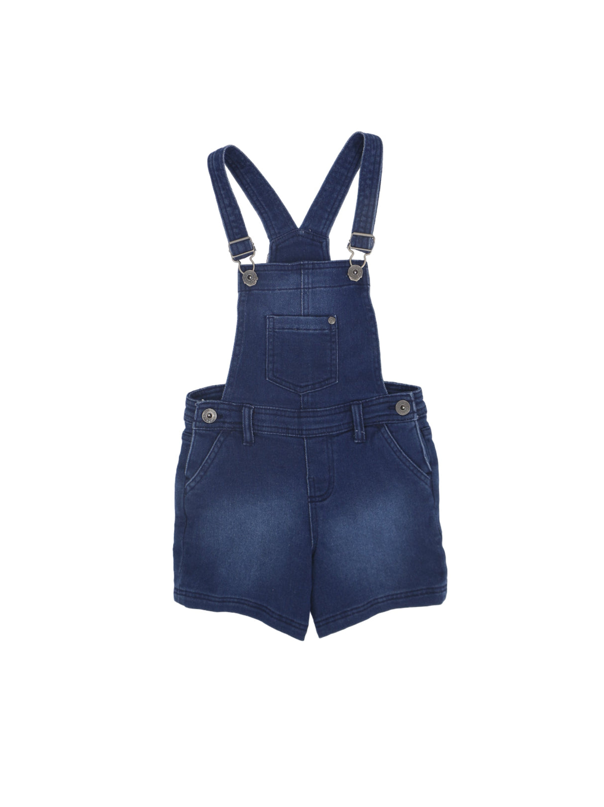 Image for Kids Girl Washed Denim Jumpsuit,Navy