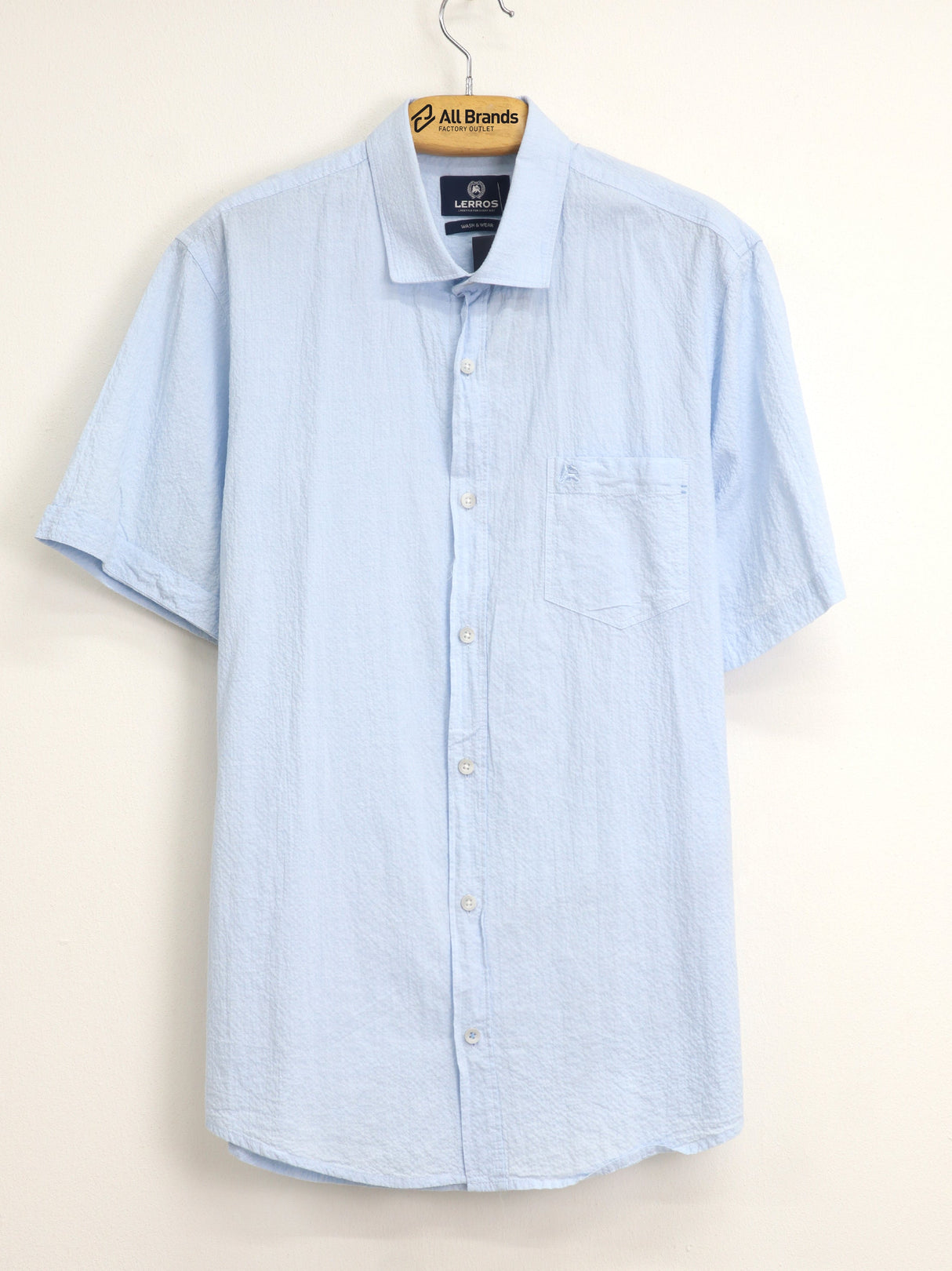 Image for Men's One Side Pocket Linen Chemise,Blue 