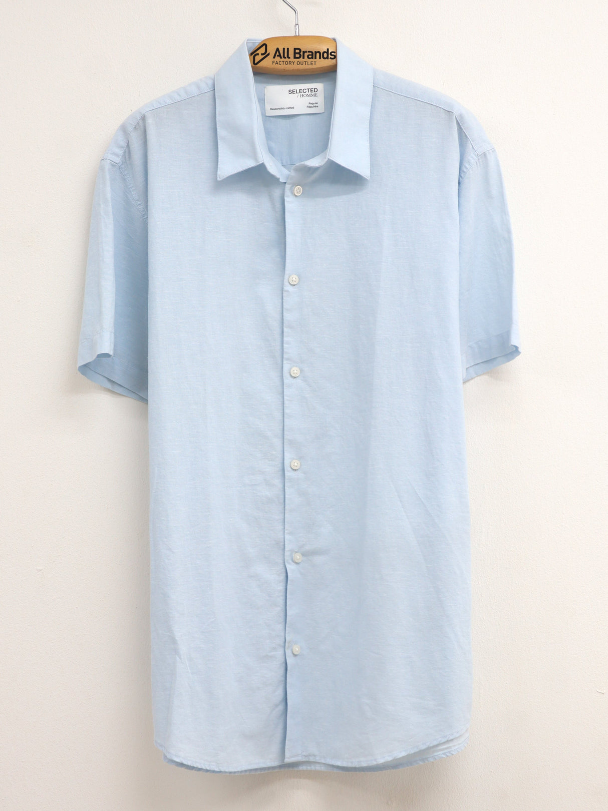 Image for Men's Plain Solid Chemise,Light Blue