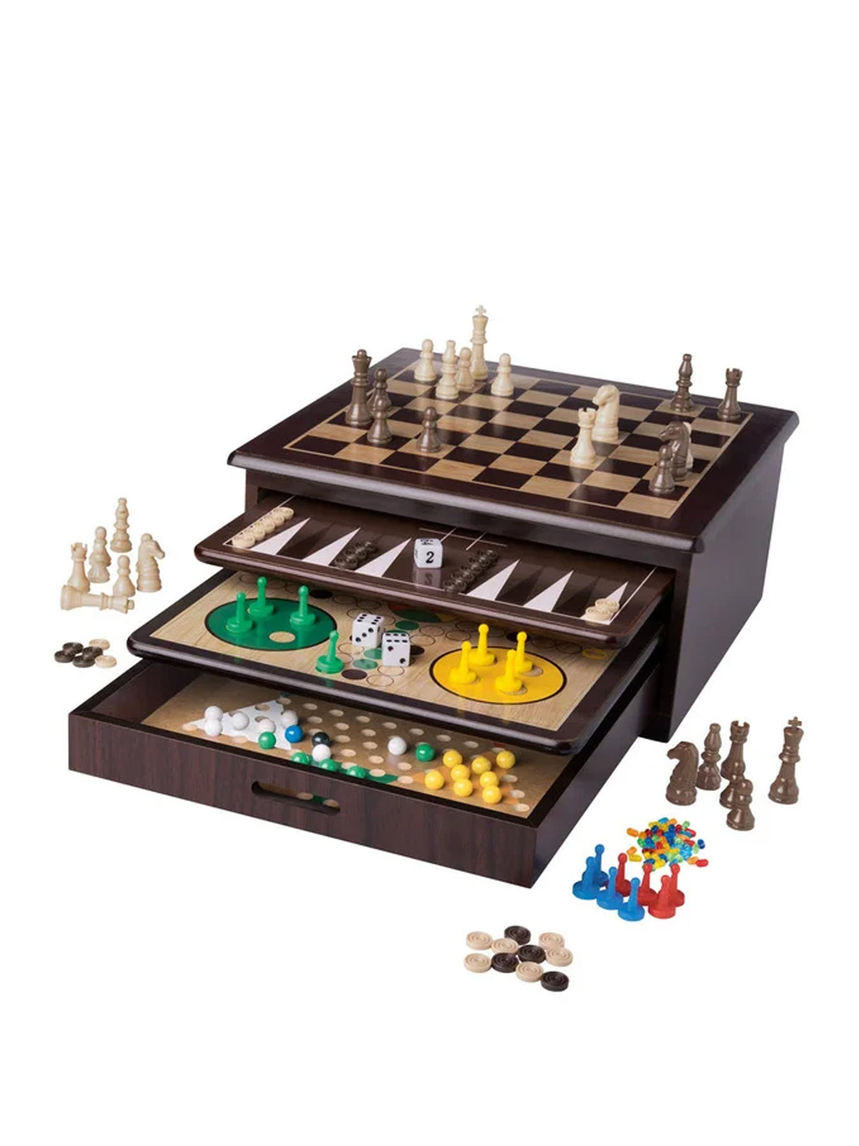 Image for 10-In-1 Wooden Game Collection
