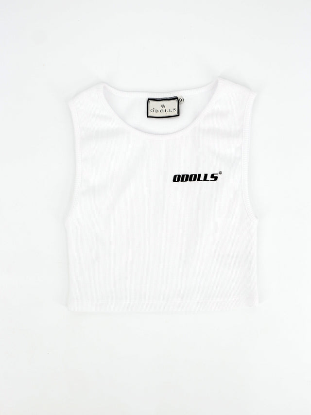 Image for Women's Brand Logo Printed Crop Top,White