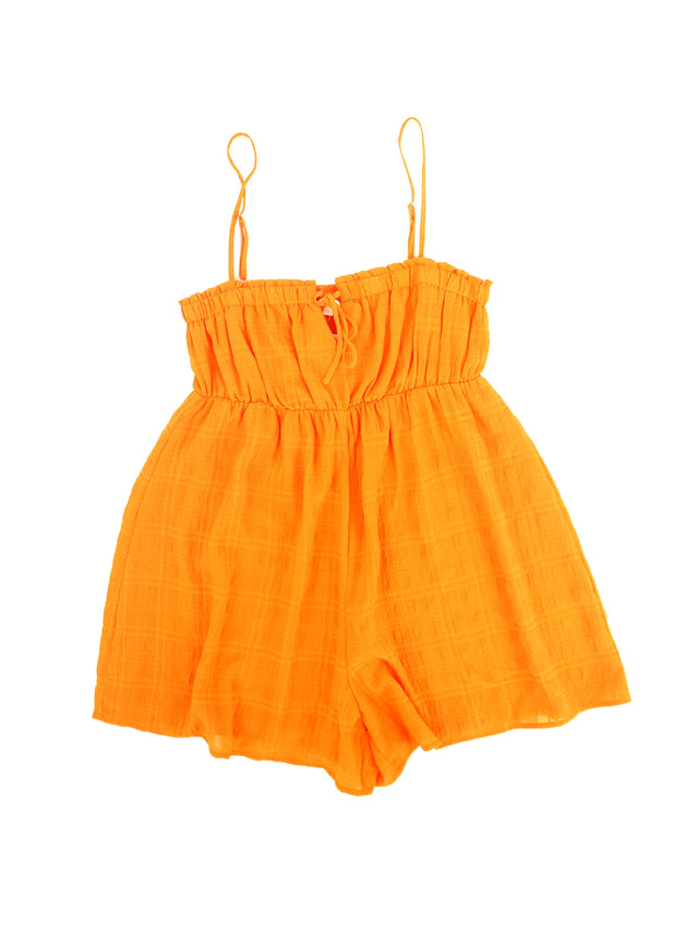 Image for Women's Textured Jumpsut,Orange