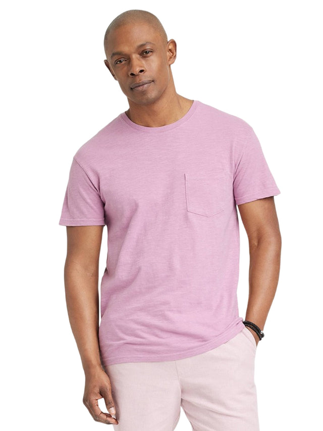 Image for Men's Textured T-Shirt,Purple