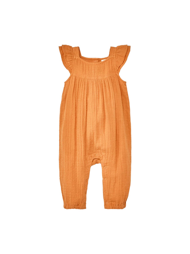 Image for Kids Girl Textured Jumpsuit,Orange