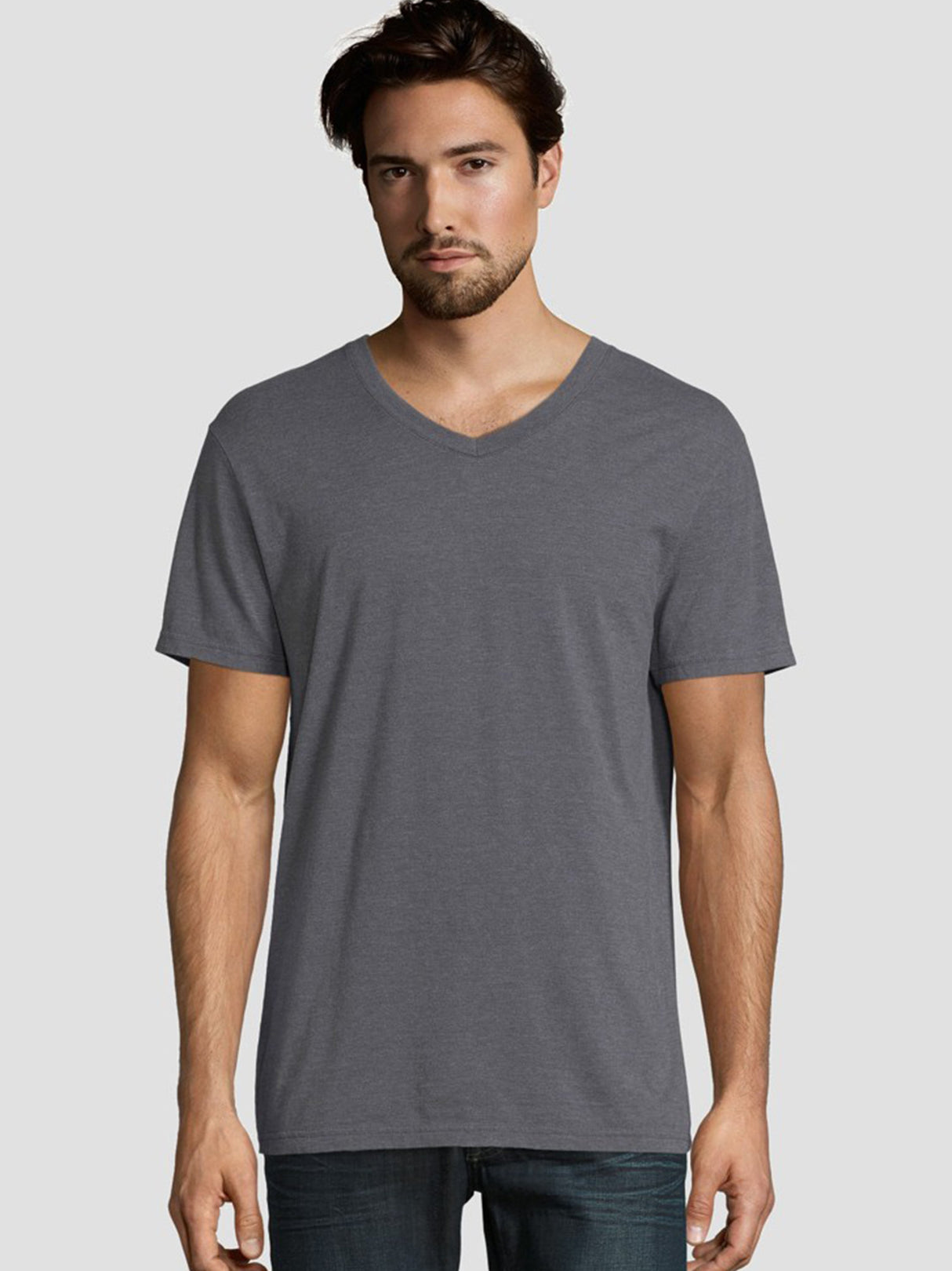 Image for Men's Plain Solid T-Shirt,Dark Grey