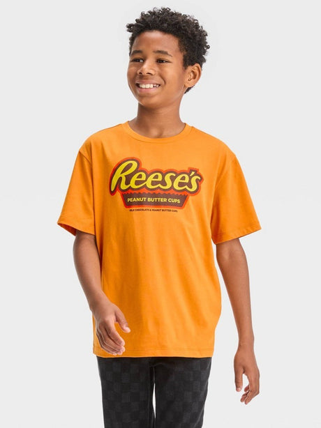 Image for Kids Boy's Brand Logo Printed T-Shirt,Orange