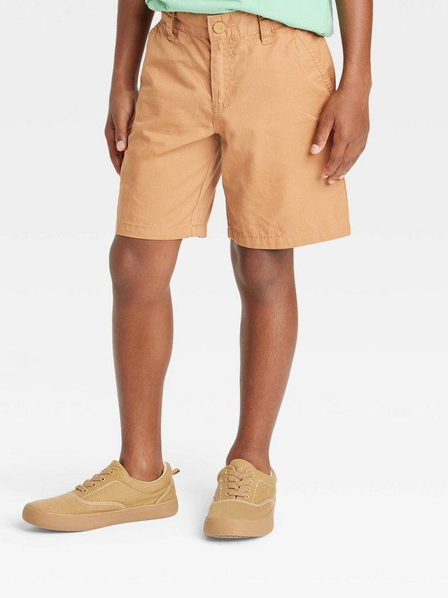 Image for Kids Boy's Plain Solid Chino Short,Khaki