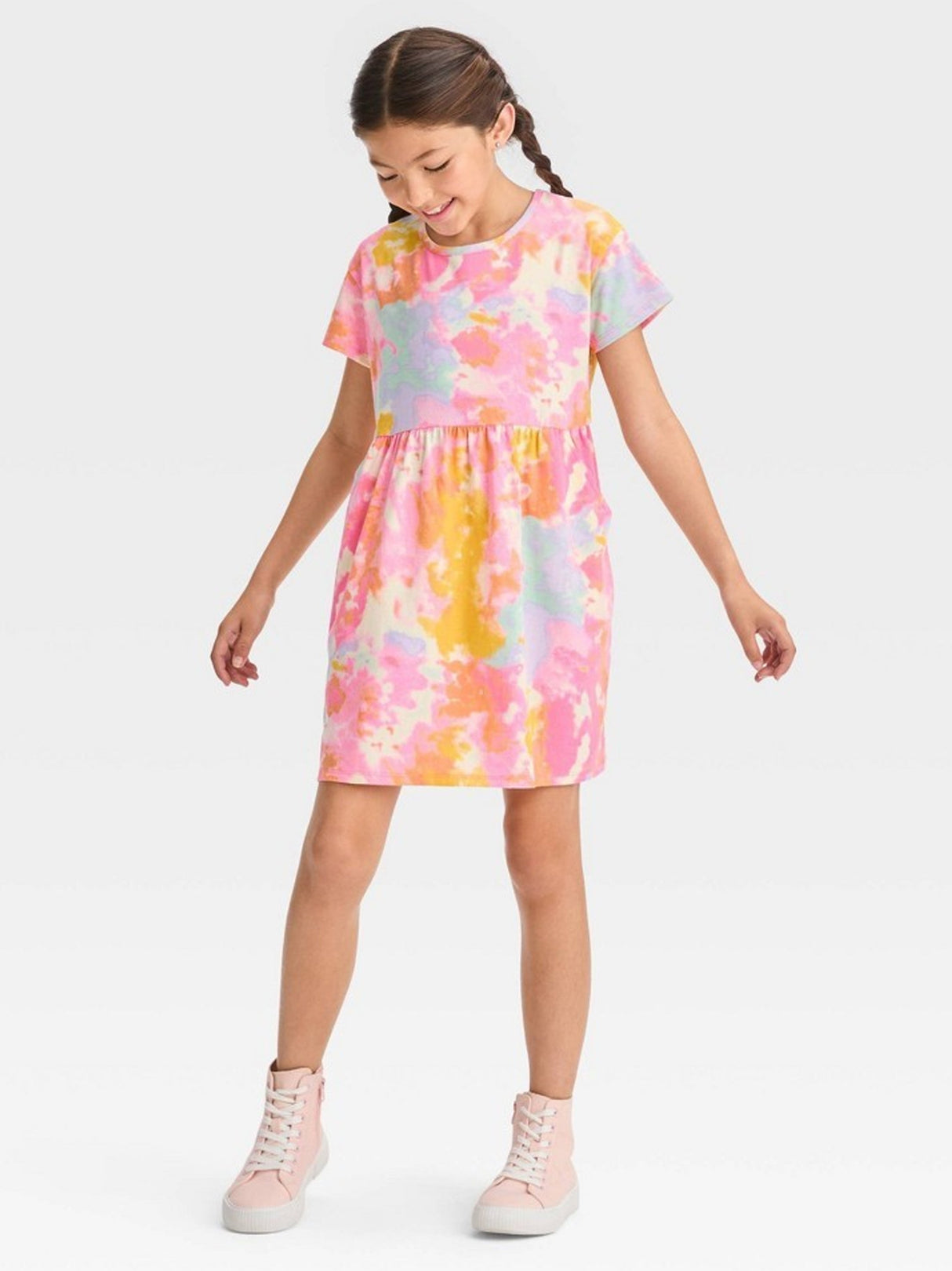 Image for Kids Girl's Tie Dye Dress,Multi