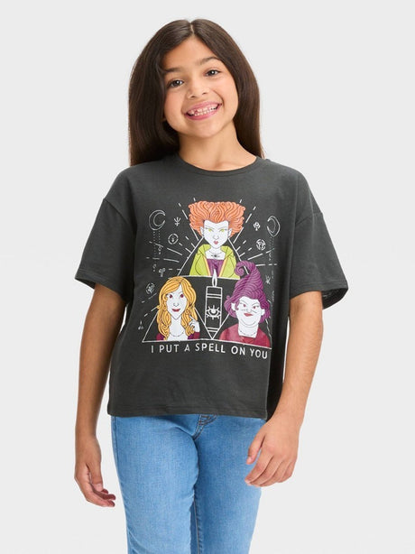 Image for Kids Girl's Graphic Printed T-Shirt,Dark Grey