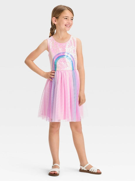 Image for Kids Girl's Sequined Dress,Pink