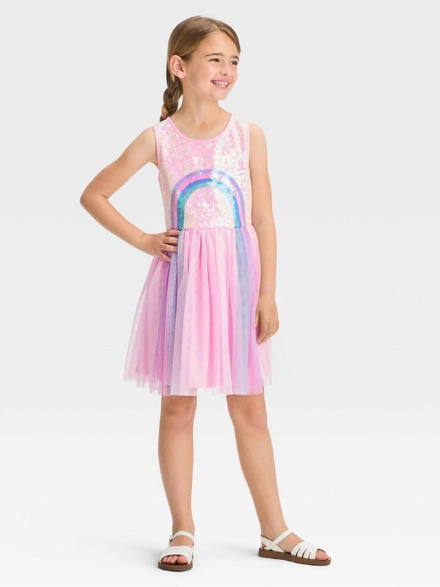 Image for Kids Girl's Sequined Dress,Pink