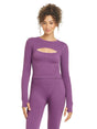 Image for Women's Textured Sport Cut Out Top,Purple