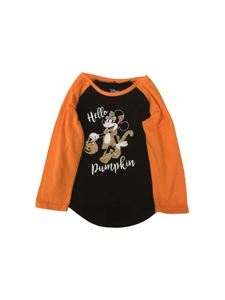 Image for Kids Girl's Graphic Printed Top,Black/Orange