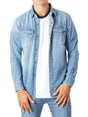 Image for Men's Washed Denim Chemise,Blue