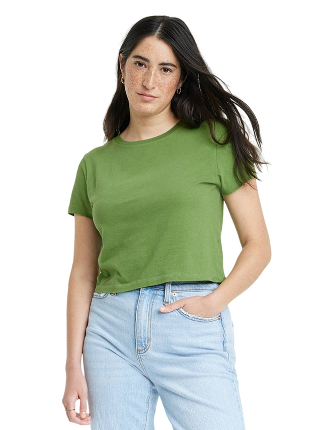 Image for Women's Plain Solid T-Shirt,Green