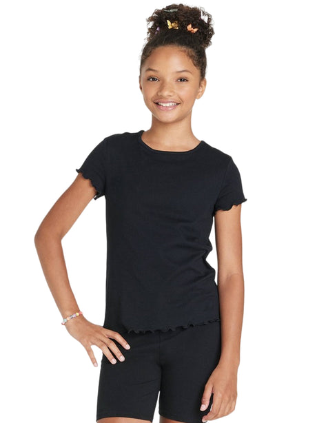 Image for Kids Girl's Plain Solid Top,Black