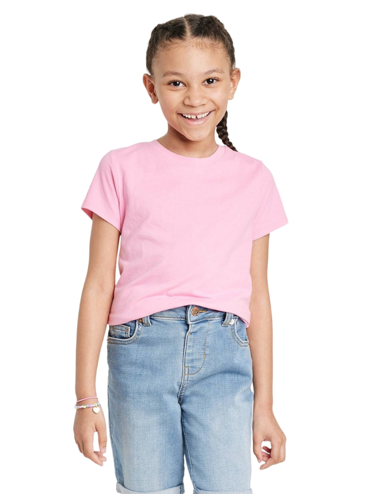 Image for Kids Girl's Plain Solid Top,Pink