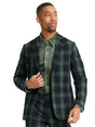 Image for Men's Plaid Blazer,Black/Green