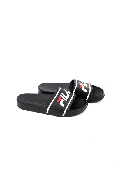 Image for Women's Brand Logo Printed Slippers,Black